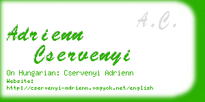 adrienn cservenyi business card